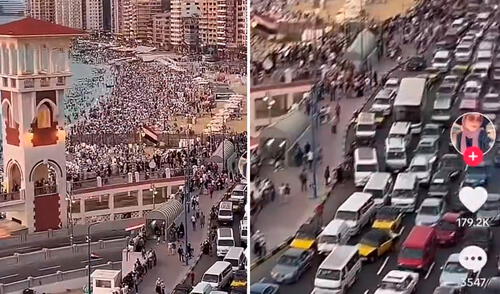 Autopista luce abarrotada de carros tras apertura de carriles frente a la playa. Foto:composición LOL/Captura de Twitter Autopista luce abarrotada de carros tras apertura de carriles frente a la playa