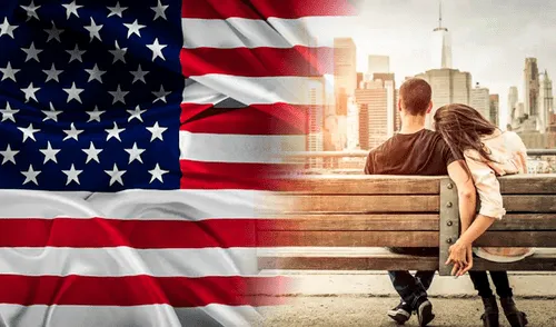La visa K-1 ofrece la posibilidad de ser residente permanente en USA. Foto: composición LR/Shutterstock/Freepik La visa K-1 ofrece la posibilidad de ser residente permanente en USA.