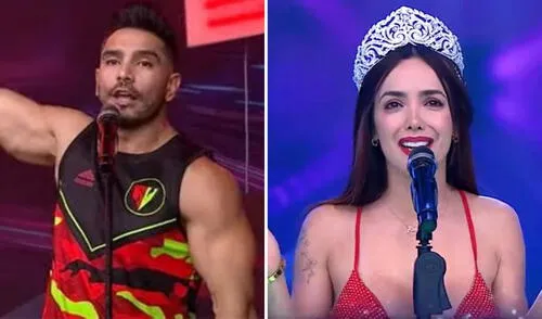 Rafael Cardozo le estaría echando 'maicito' a Rosángela Espinoza, pero ella no estaría interesada. Foto: Composición LR/Captura América TV ¿Rosángela aceptaría tener una cita Rafael Cardozo?: "Podemos jugar a besito en la boca"