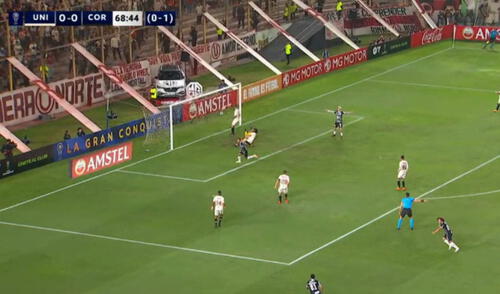 Maycon abrió el marcador en el Monumental por la Copa Sudamericana. Foto: captura/ESPN Universitario vs. Corinthians