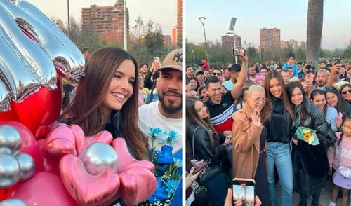 Amanda Dudamel comparte un emotivo momento con compatriotas venezolanos en Chile