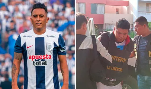 El sujeto fue capturado con otras tres personas. Foto: Composición LR / Alianza Lima / Yolanda Goicochea /La República Chrsitian Cueva | Trujillo | Extorsiones La Libertad | Alianza Lima