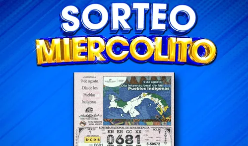 Lotería Nacional de Panamá | sorteo miercolito | 9 de agosto | panamá