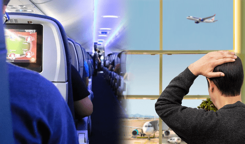 Te contamos, además, a qué tienes derecho si hay una demora en tu vuelo. Foto: composición LR/Alamy ¿Te pueden bajar del avión por reclamar el retraso de un vuelo? Esto dicen expertos