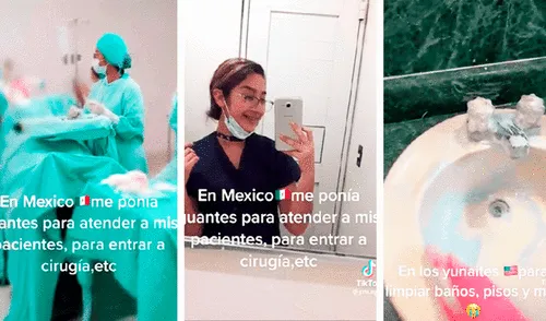 Usuarios le aconsejaron continuar con su profesión en los EE. UU. Foto: composición LR/ TikTok/ @Pris.sg07 Médica en México y limpia casas en EE.UU.
