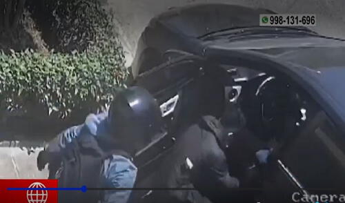 El ingeniero que se encontraba en el vehículo fue atacado por los delincuentes en Víctor larco, dustrito de Trujillo. Foto: captura Canal N Trujillo | delincuencia | La Libertad