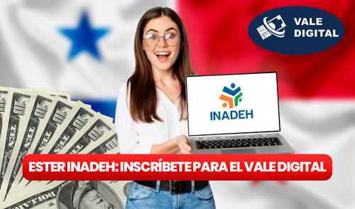 Conoce AQUÍ cómo inscribirte en los cursos del INADEH para recibir el Vale Digital septiembre 2023. Foto: composición LR/Freepik/PNGWin/StickPNG/Vale Digital Foto: composición LR/Freepik/PNGWin/StickPNG/Vale Digital
