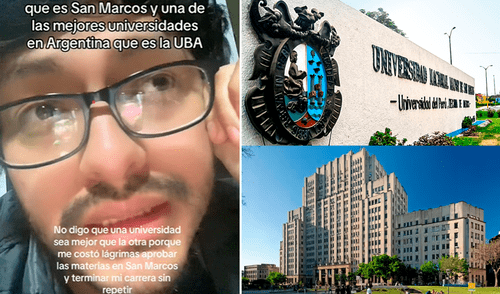 Los usuarios de TikTok dejaron sus respectivas opiniones. Foto: composición LR/TikTok/@Diego.Capa UNMSM/ UBA/ Perú/ Argentina/ universidades públicas