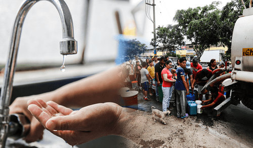 Corte de agua en Lima inició a las 6.00 a. m. en muchos distritos este viernes 6 de octubre. Foto: composición Jazmín Ceras/La República Corte de agua