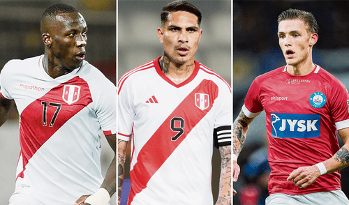 Motivados. Paolo Guerrero, Luis Advíncula y Oliver Sonne llegan en un gran momento con sus respectivos clubes. Foto: composiciónLR larepublica.pe