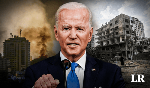 Joe Biden afirma que el objetivo de Hamás no es defender “el derecho del pueblo palestino”, sino “matar al pueblo judío”. Foto: composición de Jazmin Ceras/La República/EFE Joe Biden