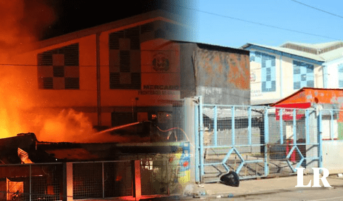 Con el incendio que se desató durante la madrugada de hoy, ya son cuatro los siniestros que han afectado al mercado fronterizo en Dajabón. Foto: composición LR/El Nacional/ Investigan sorpresivo fuego en el mercado binacional Dominicana-Haití a días de su reapertura | mercado fronterizo de Dajabón | República Dominicana | crisis política | Cesfront | ERD | DN