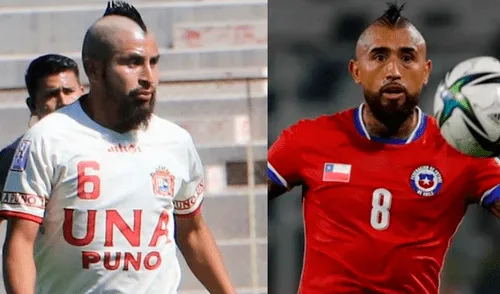 Royer Vásquez jugó este 2023 en Unión Ángeles de Vizcachani. Foto: composición LR Arturo Vidal | Copa Perú