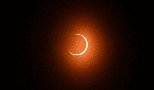 Eclipse solar de octubre 2023. Foto: AFP Eclipse solar de octubre 2023. Foto: AFP