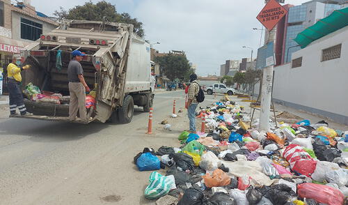 Calles. Por falta de maquinaria no se recogen 80 toneladas. Foto: La República / Clinton Medina