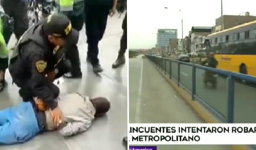 Los delincuentes fueron capturados por la PNP. Foto: captura de América TV PNP