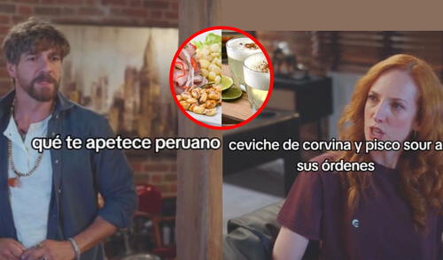El video acaparó más de 1 millón de vistas. Foto: composición LR/TikTok/@mencionesperuchas sitcom/La que se avecina/español/comida/Perú/gastronomía/España/serie /cevche/pisco sour