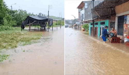 Los ciudadanos denuncian que no hay presencia de las autoridades con un plan de contingentica. Foto: composición LR/Vía Televisión Loreto | lluvias