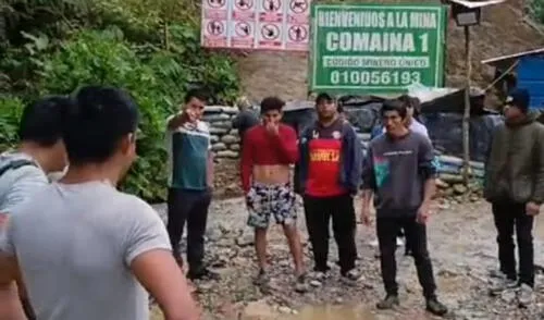 Mineros informales en Comaina 1. Foto: Cortesía Mineros informales en Comaina 1. Foto: Cortesía