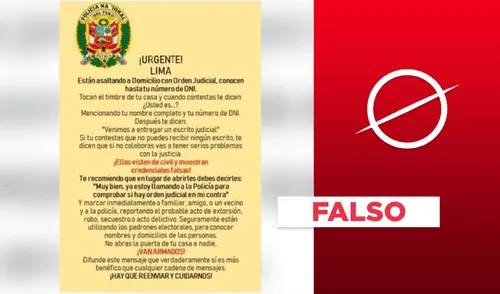 La PNP no alertó que “están asaltando a domicilio con orden judicial"