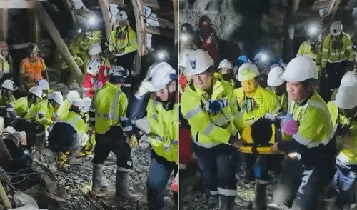 Un desprendimiento de rocas dejó al trabajador atrapado en el interior de la mina. Foto: composición LR/difusión Huancavelica | mina Cobriza