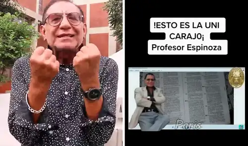 El profesor Manuel Espinoza es catedrático de la UNI por más de 40 años. Foto: composición LR/captura de Youtube/Luciano Mila uni profesor espinoza tiktok viral