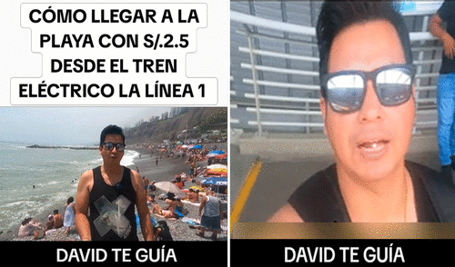 Los usuarios se sorprendieron por la facilidad con la que David llegó a la playa. Foto: composición LR/TikTok/@david_te_guia Los usuarios se sorprendieron por la facilidad con la que llegaron a la playa. Foto: composición LR/TikTok/@david_te_guia