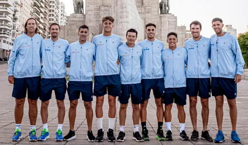 El canal para ver la Copa Davis en Argentina será TyC Sports. Foto: X/Francisco Cerúndolo Copa Davis 2024