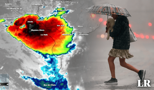 Servicio Meteorológico Nacional (SMN) activó alerta amarilla para AMBA y alerta naranja para la provincia Entre Ríos. Foto: composición LR/EFE/Meteored