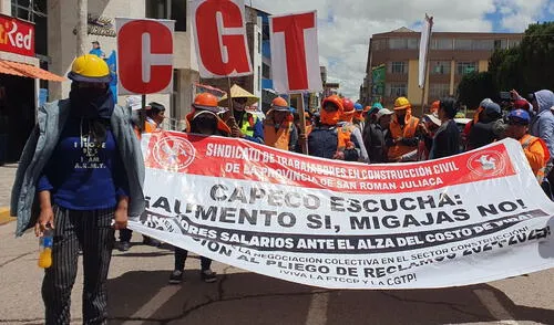 Trabajadores anunciaron un paro nacional para el 18 de abril. Foto: Cinthia Alvarez/La República protesta
