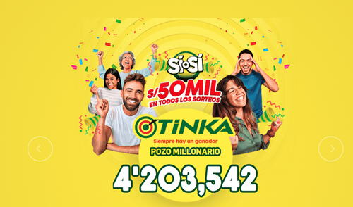 Sorteo de la Tinka para este 5 de mayo del 2024