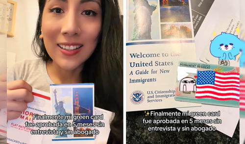 La joven peruana compartió en su TikTok su emoción por recibir la Green Card. Foto: composición LR / TikTok VaneFer9 Green card.
