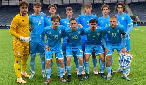 La sub-21 de San Marino ganó en un amistoso internacional 3-0 a Gibraltar. Foto: @SanMarinoTeam/x La sub-21 de San Marino ganó en un amistoso internacional 3-0.