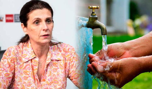 La titular del MVCS, Hania Pérez de Cuéllar, propone la creación de "subsidios cruzados" para garantizar el acceso al agua a los más pobres. Foto: composición LR/Andina agua potable