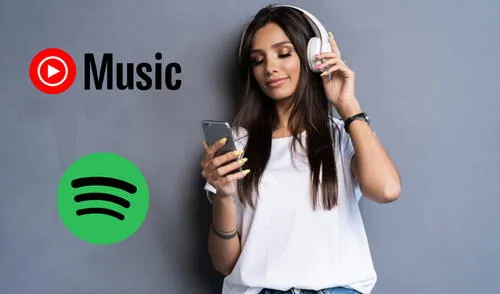 Aplica estos ajustes en YouTube Music y Spotify para aumentar la calidad de sonido. Foto: Composición LR/Wikipedia/Ciberteca Spotify