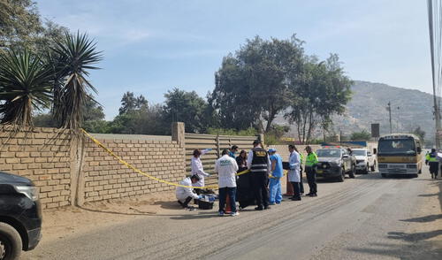 El cuerpo semidesnudo de un hombre yacía en la puerta de ingreso del cementerio Santa Clara. Foto: LR/Miguel Calderon El cuerpo semidesnudo de un hombre yacía en la puerta de ingreso del cementerio Santa Clara