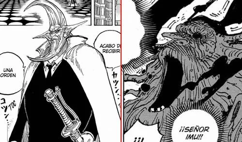 Garling se convirtió en el nuevo Gorosei tras la eliminación de Saturn por parte de Imu. Foto: composición LR/Manga Plus ‘One Piece 1126’, manga