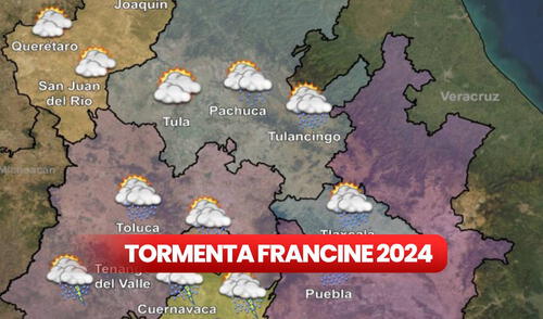 La tormenta Francine llegará a las costas de México y afectar a varios estados con tormentas eléctricas. Foto: composición LR/ Conagua tormenta Francine | méxico
