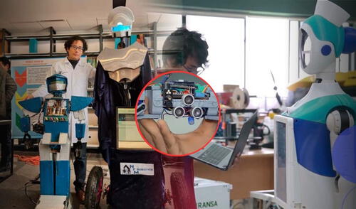 Estos son los robots diseñados en Perú: estudiantes de la UNI, UNMSM, PUCP y UNAC desarrollan máquinas humanoides, futbolistas y hasta espías. Foto: composición LR / Roboticlabs /PUCP/ TvPerú Robots | Perú | robótica | PUCP | UNMSM