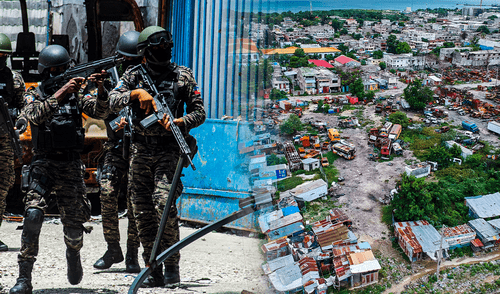 Según la Oficina de Derechos Humanos de la ONU, los pandilleros utilizaron rifles automáticos para disparar indiscriminadamente contra civiles. Foto: Composición LR/AFP. Haití, pandilleros, más de 70 muertos