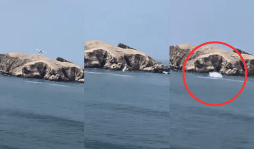 Efectivos de la PNP lograron ayudar al piloto de la aeronave, quien realizó una maniobra para evitar mayores daños Foto: Canal N San Bartolo