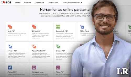 Marco Grossi creó iLovePDF en 2010. Foto: composición LR/iLovePDF/Twitter iLovePDF , Marco Grossi, Internet