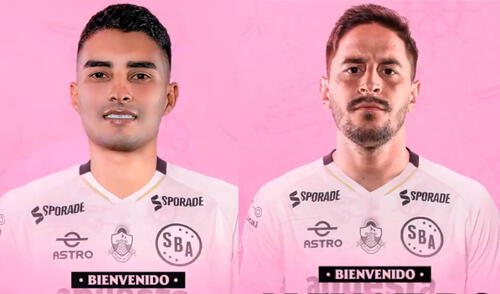 Carlos López y Alejandro Hohberg con los grandes fichajes del cuadro rosado. Foto: Sport Boys Sport Boys fichó a Carlos López
