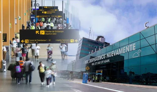 Usuarios dentro del Aeropuerto Internacional Jorge Chávez.
