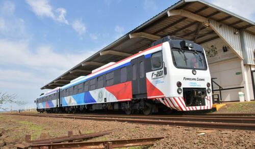 El recorrido en este tren binacional ofrece una capacidad máxima por formación de 250 pasajeros. Foto: Noticias del 6. El recorrido en este tren binacional ofrece una capacidad máxima por formación de 250 pasajeros. Foto: Noticias del 6.