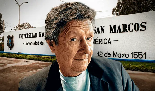 Adolfo Chuiman de 78 años con el muro de San Marcos