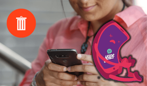 persona elimina cuenta de yape en su celular