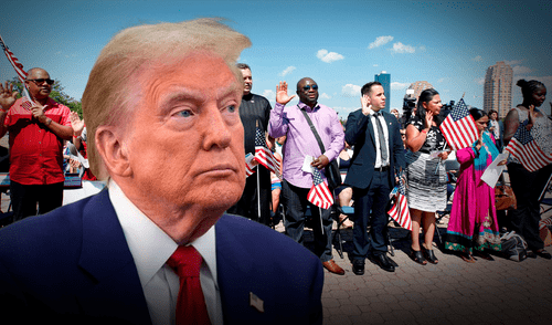 El presidente de EE. UU., Donald Trump, podría quitarte la ciudadanía si cumples con algunos motivos. Foto: Composición LR Donald Trump puede quitarte la ciudadanía en EE. UU.