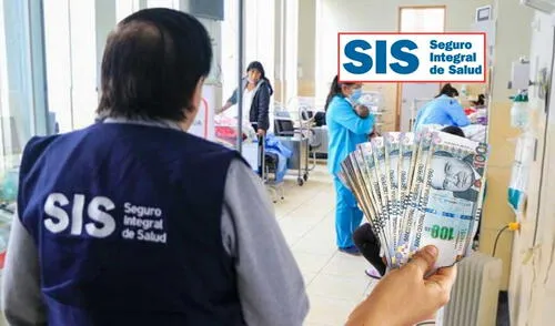 La entrega de la ayuda económica a los asegurado del SIS es necesario presentar el DNI. Foto: Andina/TVPerú/Composición LR Afiliados del SIS cobran ayuda económica en Perú