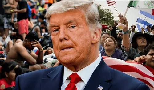 Donald Trump señaló que deportará a todos los inmigrantes, incluso si estos migrantes indocumentados tienen hijos nacidos en Estados Unidos. Foto: composición LR/BBC/Reuters Donald Trump, Estados Unidos, inmigrantes, indocumentados, latinos, deportaciones masivas, inmigrantes indocumentados, Servicio de Control de Inmigración y Aduanas